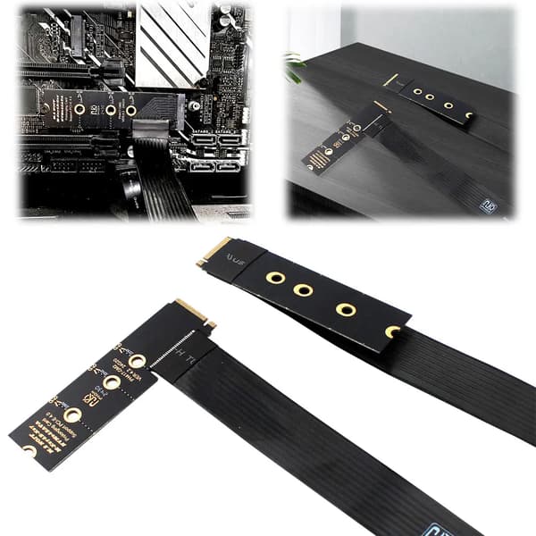 M2 NVME-förlängare stöder PCle40 M2 NVMe SSD-förlängningskabel NGFF M Key Solid Drive Riser-kort för M2 2230 2242 2260 2280 SSD
