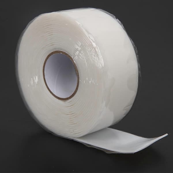Vattentät Tejp Stark Vidhäftning PVC PPR Rör Reparationsmaterial 2,5cm Bredd Röd/VitVit