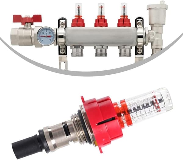 Golvvärmefördelare Flödesmätare-Regulator Precision Värmekontrollenhet (1/2 * 10st)