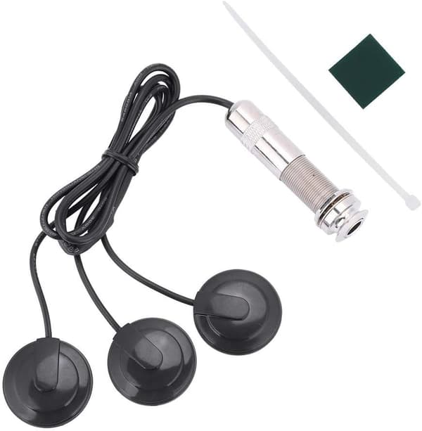 Dilwe Akustisk Gitarr Piezo Pickup Transducer Kompatibel med Ukulele Mandolin Instrument