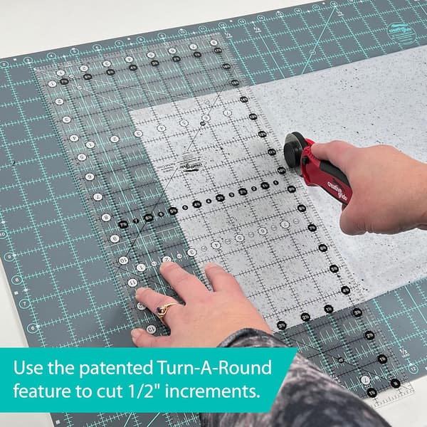 Creative Grids 25x125 rektangulär quiltlinjal vit plast gjuten plast