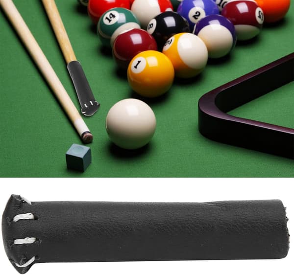 Snookertillbehör Snooker Cue Tip Cue Tip Protector Läder för biljardkö 461 X 315 X 059 tum Svart