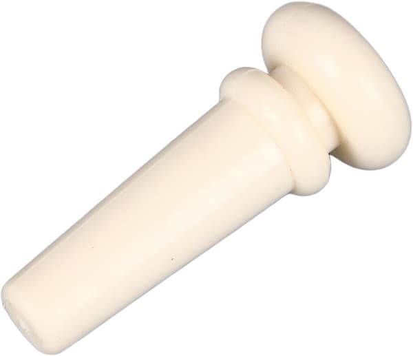 Akustisk gitarr ändstift plast gitarr ändstift knapp ersättningsknapp för remfästning (vit)