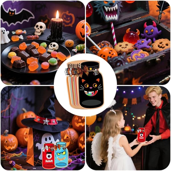 Halloween Slikposer Indpakningspose Håndværksprojekter