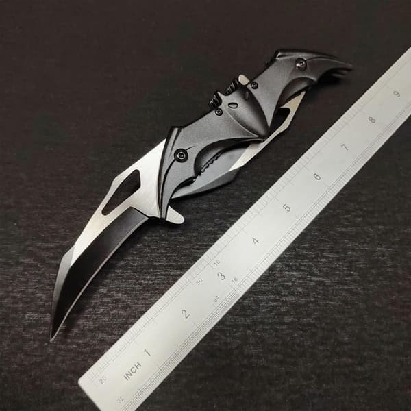 Twin Blade Bat Knife Pocket Folding Tactical Two Sharp Cut Spring Assisted Blades Bat Knives