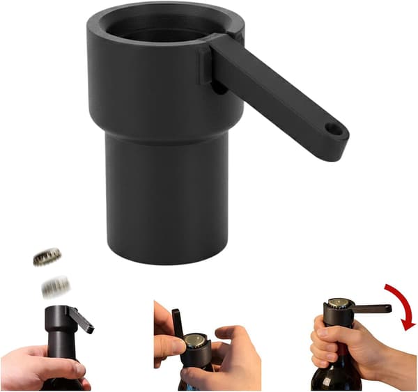 Flasklockskastare Flasköppnare Flasklocksskjutare för olika ölflaskor 3D-printad lockbläster för öl-, läsk- och vinflaskor Perfekt (500 ml)