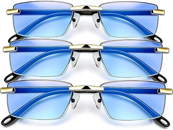 2026 Oppgradert 3 stk. Clarity Blue Briller Selvtillpassende for Kvinner/Menn