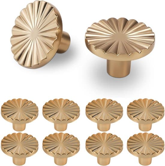 10 st dörrknoppar, platta mässingshandtag, skåpknoppar, runda knoppar, solid design, kökslådknoppar, skåplådhandtag, ABS-material