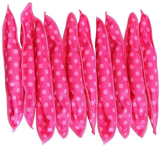 10-delars mjukt sömnlockrullset – flexibla skumlockrullar för DIY-hårstyling – rosa värmefri hårvård