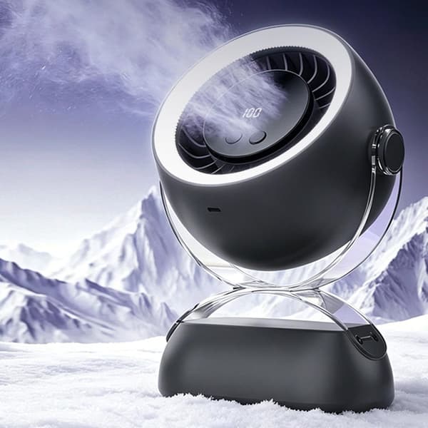 Genopladelig Bordventilator Kraftfuld Genopladelig Sommer Must-Have