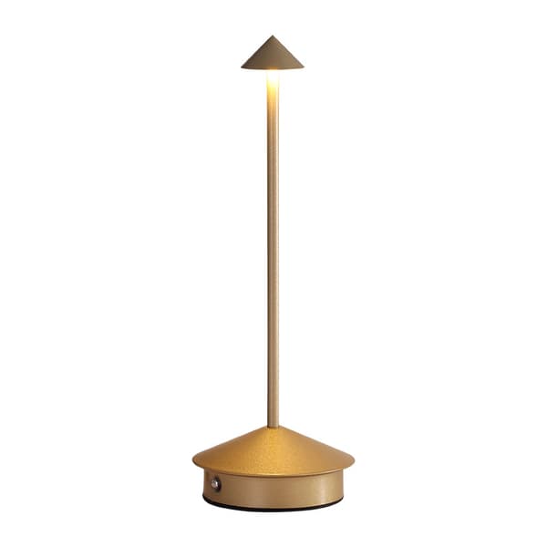 Dimbar LED bordlampe IP54 beskyttelse innendørs/utendørs bruk plugg H30cm EU plugg gull
