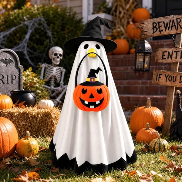 Halloween Veranda Gåseoutfit med Slikpose Passer til 23\" Statue Udendørs Indretning