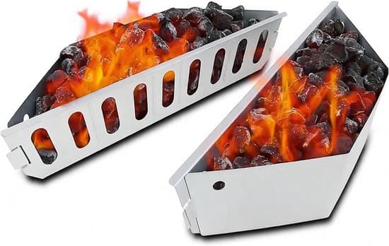 Kulholder til Weber 7403 - Passer til 47 57 & 67 cm kulgrill - Direkte & Indirekte Varme - 2 Stykker - Sort - 1 Sæt