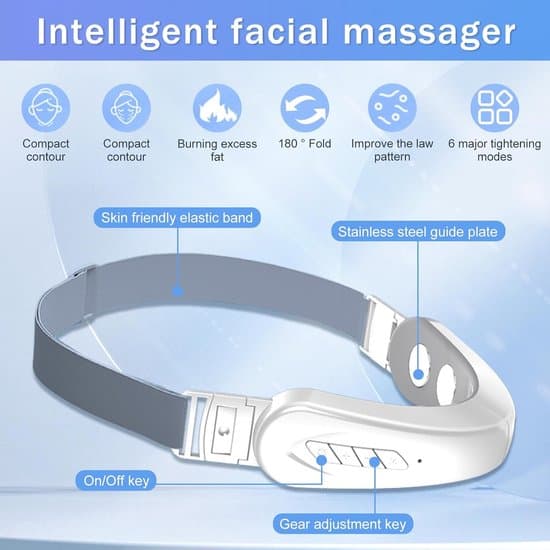 Elektrisk V-formet Ansigtsmassager med 6 Tilstande og 12 Intensitetniveauer til Hudopstramning og Genoprettelse