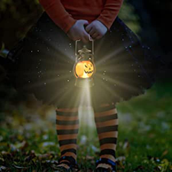 3 STK Halloween Græskar Lanterner til Børn LED Lysende Håndholdte Græskar Lys Batteridrevne Indendørs & Udendørs Dekoration