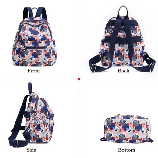 Skolryggsäck 35L Stor Kapacitet Dagryggsäck Färgglatt Ginkgobladstryck Nylon med Polyesterfoder 34×27×4 cm