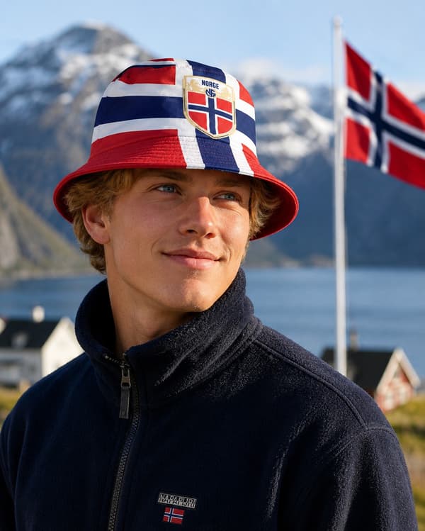 2026 VM Norge Flag Bøllehat Fodboldfans Supporterhat