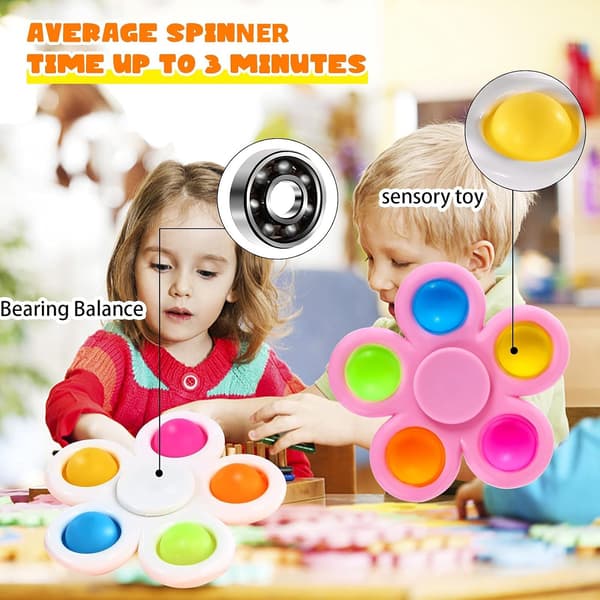 10 st Fidget Spinners Sensoriska Fidget-leksaker för barn & elever, klassrumsbelöningar, kalasartiklar, skolpriser & små presenter