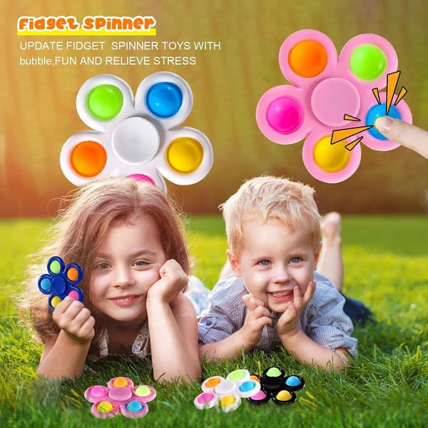 10 st Fidget Spinners Sensoriska Fidget-leksaker för barn & elever, klassrumsbelöningar, kalasartiklar, skolpriser & små presenter