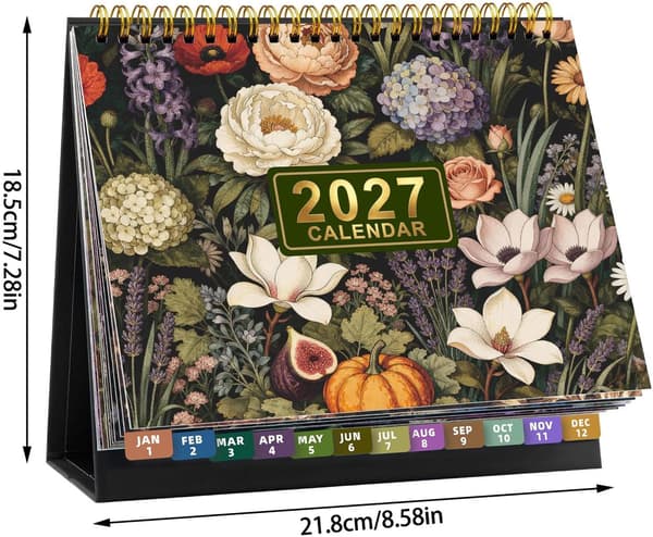 Skrivebordskalender 2027 Bordkalender til planlægning