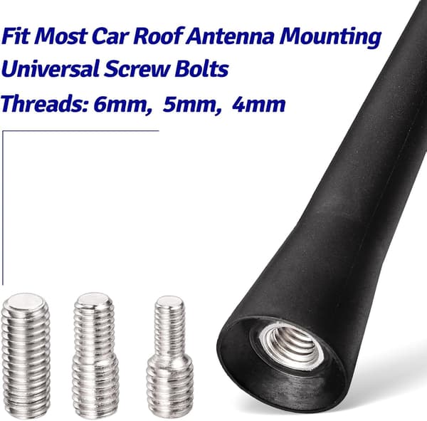 Bil FM Dab Antenne Bilradio Antenne 6,5 cm Mini Kort Bilantenne med Kraftfuld FM/AM/Dab
