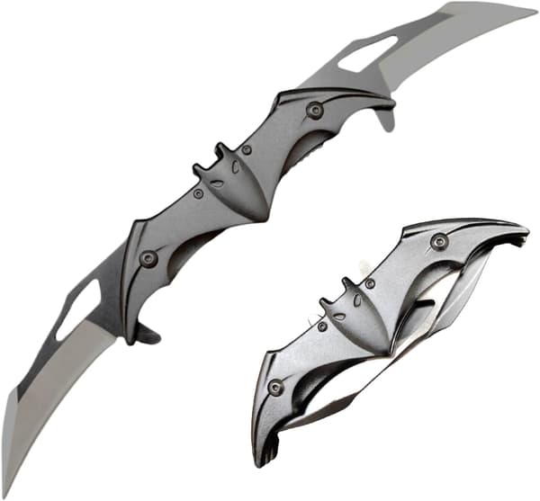 Twin Blade Bat Knife Pocket Folding Tactical Two Sharp Cut Spring Assisted Blades Bat Knives
