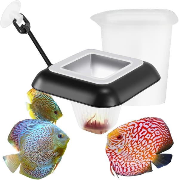 3-i-1 Akvarium Flydende Ring, Fiskefoderdispenser, Akvatisk Tilbehør til Guppyer og Cichlider.