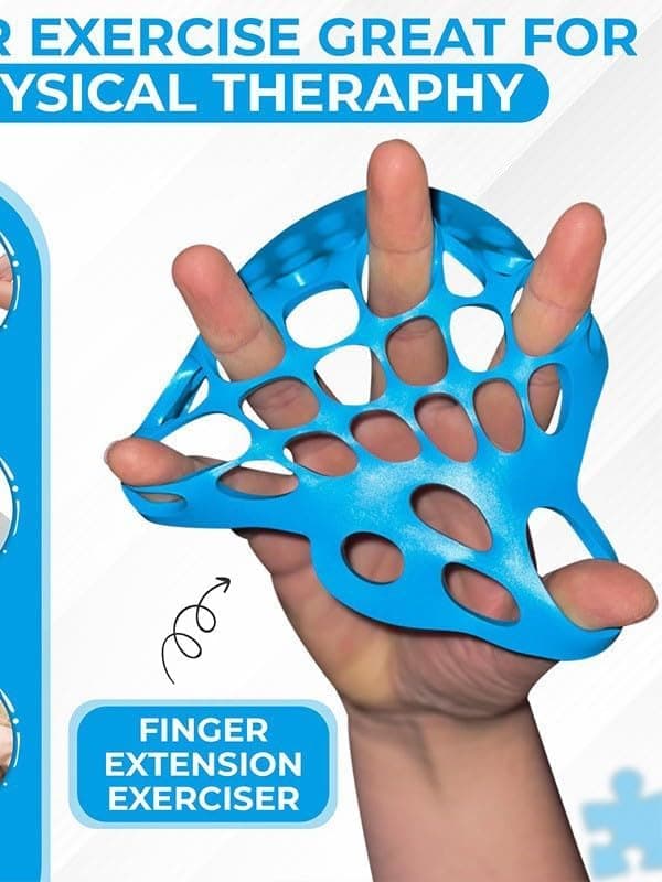 2 STK Fingerforlænger Trænere Hånd- og Finger Modstandsbånd til Greb- og Fingertræning Blå & Pink