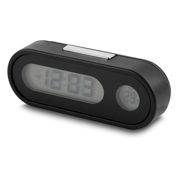 Bilur Termometer Bil Smart LED Digital Display Elektronisk Ur Termometer med Baggrundsbelysning