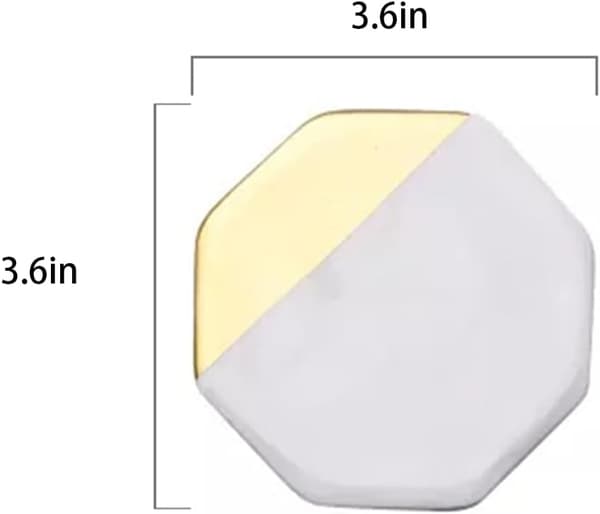 Marmorerede keramiske varmeisolerende runde drikkemåtter til krus, moderne geometrisk design til hjemmekontor og barindretning