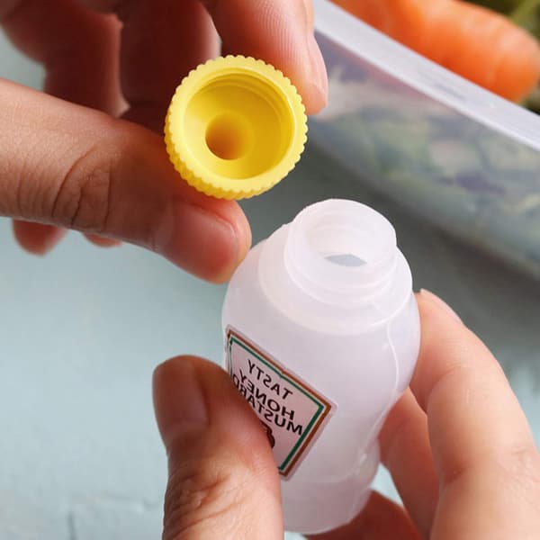 4st 25ml Mini Tomatketchupflaska Bärbar Sås Salladsdressing Transparent
