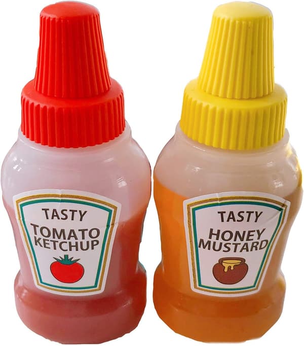 4st 25ml Mini Tomatketchupflaska Bärbar Sås Salladsdressing Transparent