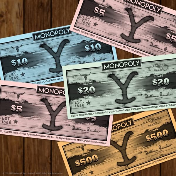 Monopoly: Yellowstone | Køb, sælg, byt fliser med steder fra Paramount Network-serien | Samlerobjekt Klassisk Monopoly-spil for 6 spillere