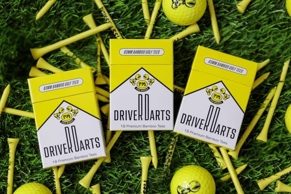 3 Premium golfpeggar i bambu och trä – identisk T-shirtförpackning och stil, coola golfpresenter