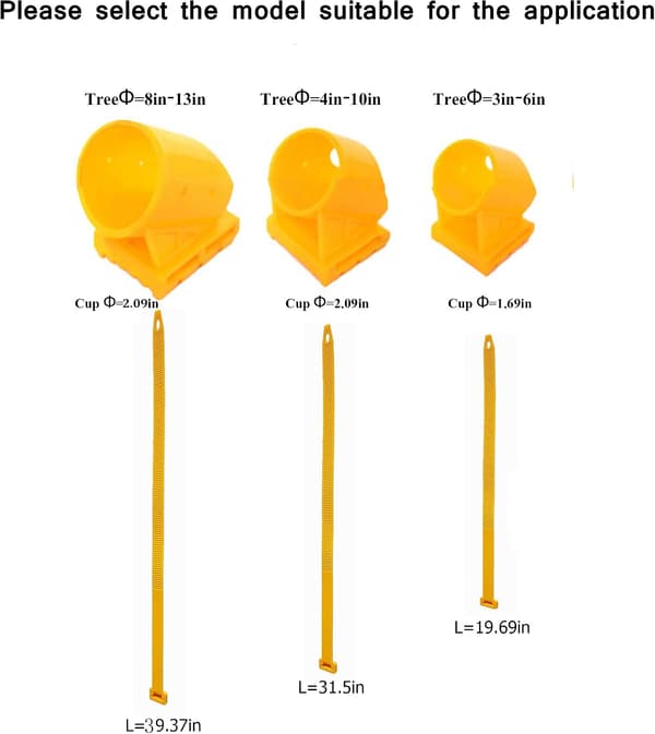 Trädstödsats Justerbart Plaststöd för Skydd av Unga Träd (TrädΦ=3in-6in)