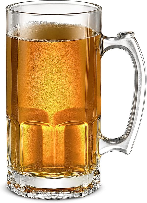 Extra stor ölmugg 1000ML med handtag, superstort ölglas