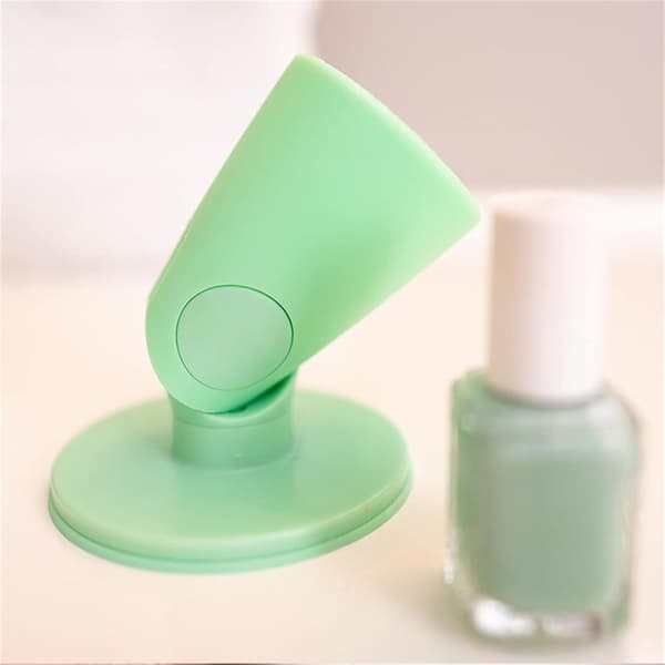 Icke-tippande nagellackshållare nagellacksflaskhållare silikon nagellacksflaskhållare. (Rosa)