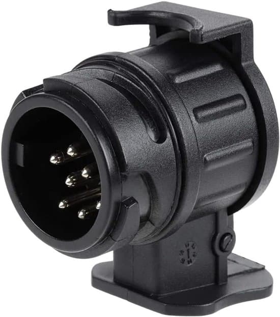 2026 Ny Universal Adapter - 13 til 7 ben - Trailerstik - Traileradapter - Stikadapter - Gave til far - Sort