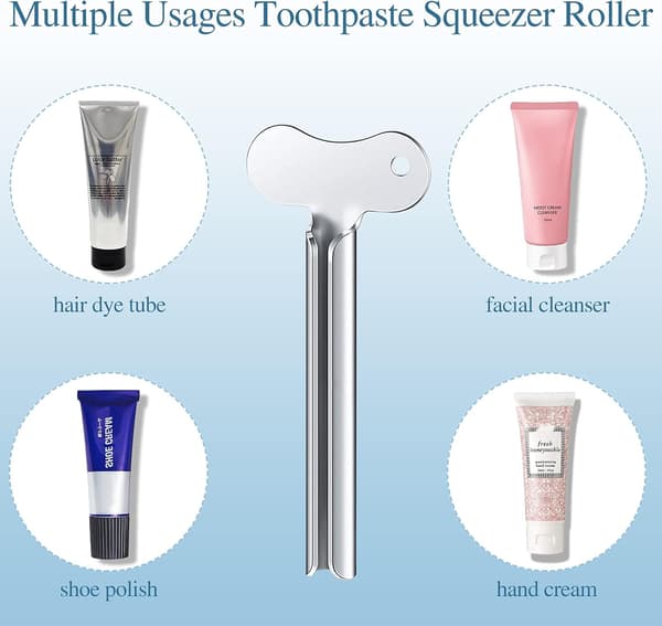 Tandpasta Squeezer 12 stk. Metalrør Squeezer Nøgle Rustfrit Stål Tandpasta Rullerør Vrider til Maling Creme Kosmetik og Hårfarve