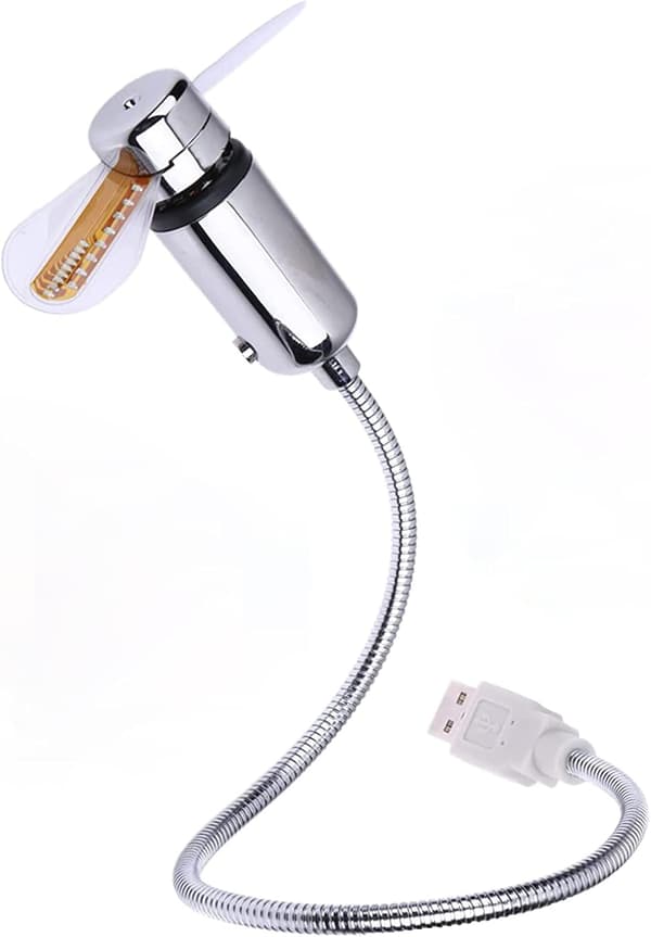 USB LED-fläkt, Mini Bärbar USB-driven Flexibel Kylfläkt med Strömbrytare för Stationär PC Dator Laptop Notebook Surfplatta