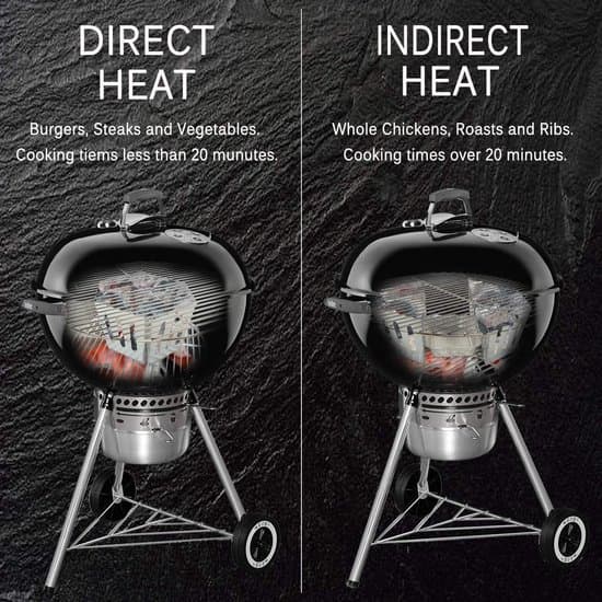 Kulholder til Weber 7403 - Passer til 47 57 & 67 cm kulgrill - Direkte & Indirekte Varme - 2 Stykker - Sort - 1 Sæt