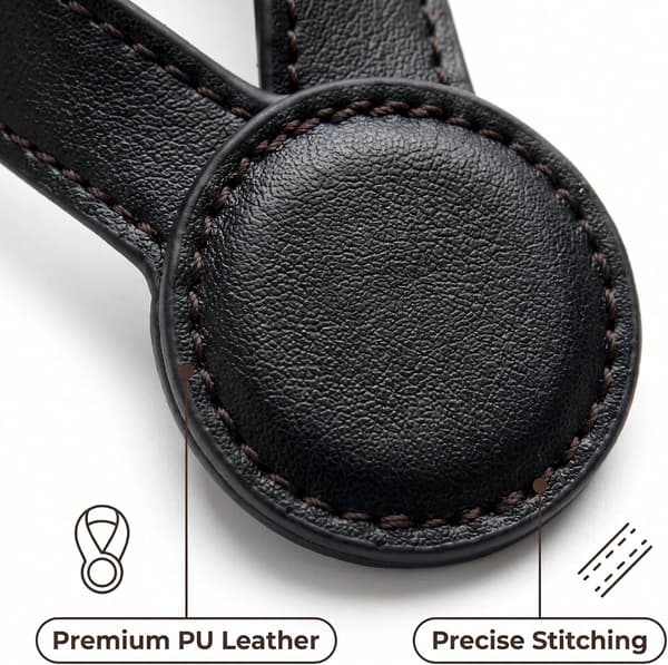 Læder-hatteclips 3-delt sæt Premium PU-læder hatteholder til tasker, totes, bagage, rejser og udendørs tilbehør