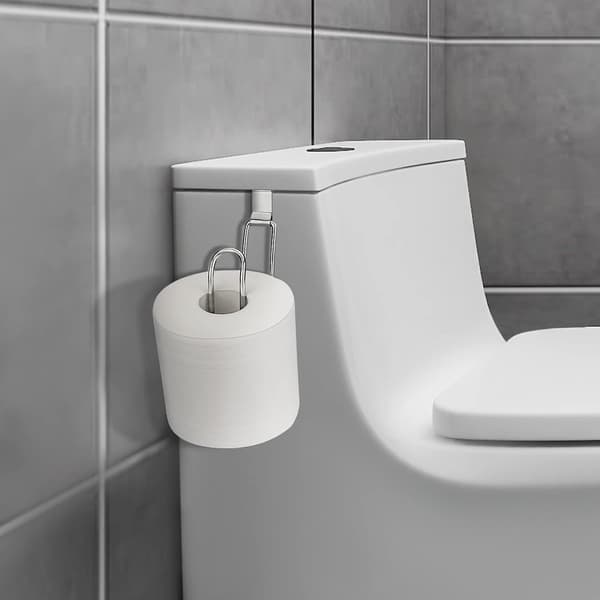 Toiletpapirholder over tanken i metal, krom