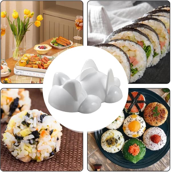 Kattformad Onigiri-form - Söt risbollsform för barnens Bento-lunchlåda Kawaii resematform för picknick och barnmåltider