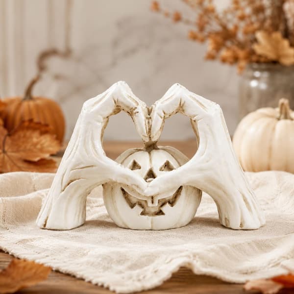 Halloween-pumpa-tema dekorationer (hjärtpumpahuvud)