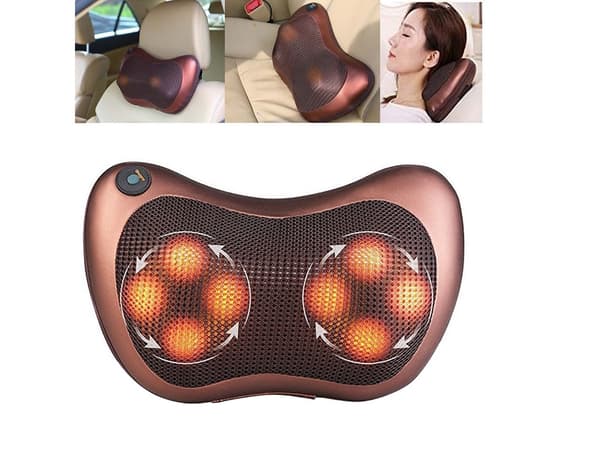 Shiatsu massagekudde för nacke och rygg