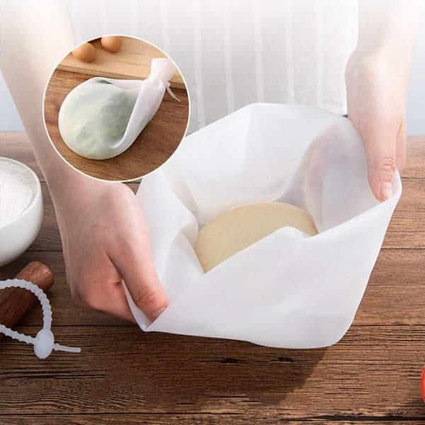 Stor silikon eltepose Gjenbrukbar matkvalitets silikonpose Multifunksjonell deigblander for brød, bakverk og pizza, melblandingspose, oppbevaringspose