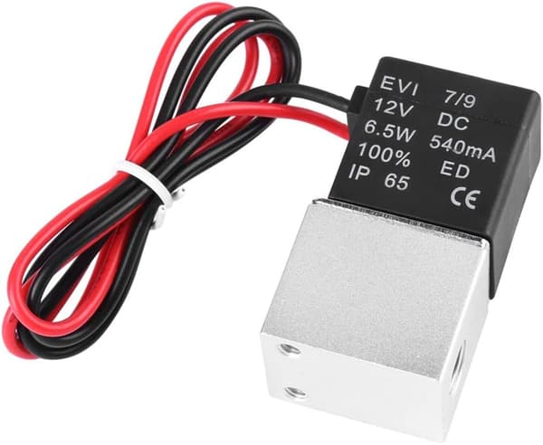 Magnetventil 12V DC 1/4\" 2-vägs normalt stängd 1.2mpa Pneumatisk aluminium magnetventil för luftvatten (dc12v)