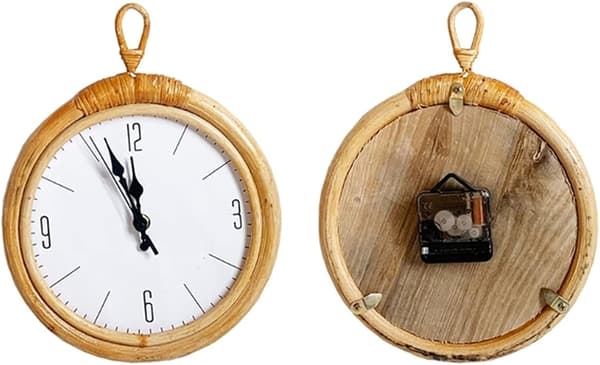 DIY Väggklocka för Vardagsrumsinredning, Modern Minimalistisk Ramlös Väggklocka för Kök, Sovrum & Kontor, Batteridriven