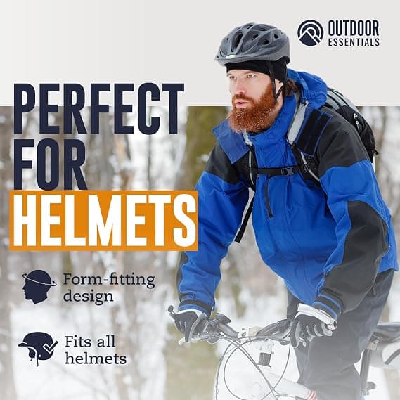 Outdoor Essentials Skull Cap Hjälmfoder - Termisk Fleece för Cykelutrustning - Stretchig Passform Herr Mössa - Lätta Skull Caps